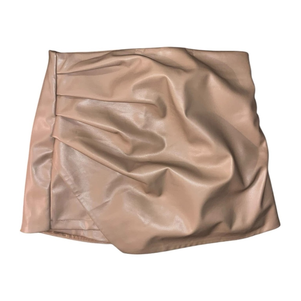 THML Tan Faux Leather Skort sz large